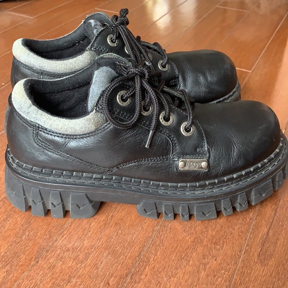Vintage Bongo Y2k 9s Leather Chunky Lug 